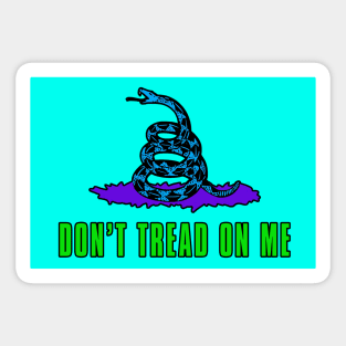 Dont tread on me flag - Neon Blue Purple Sticker Sticker